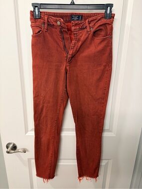 Abercrombie & Fitch Rust Orange Ankle Jeans